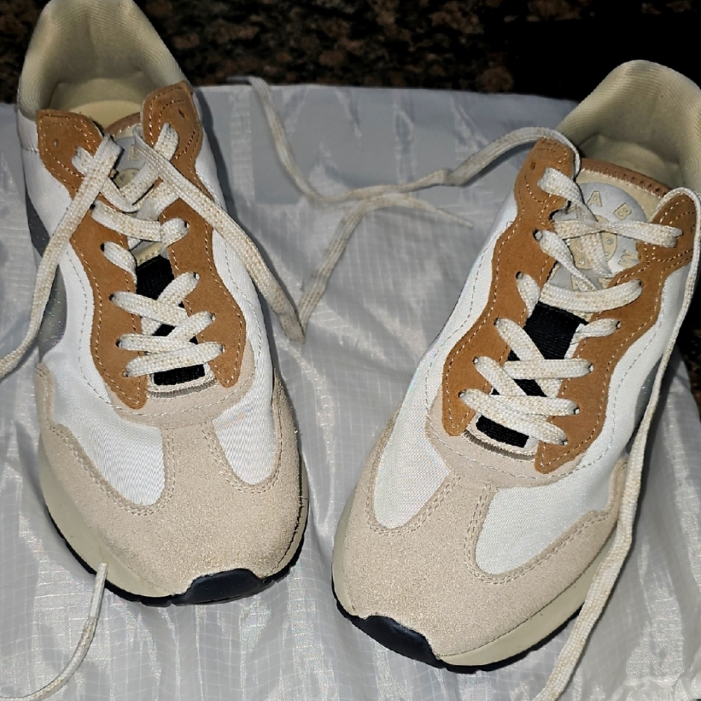 Chic Beige and White Sneakers